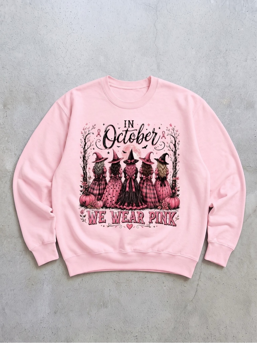 Pink 'In October We Wear Pink' Graphic
Sweatshirt